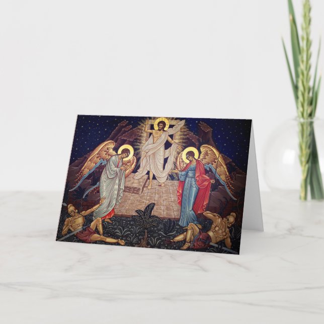Cartes Pour Fêtes Annuelles Résurrection de Notre Seigneur Jésus Christ, Icône (Devant)