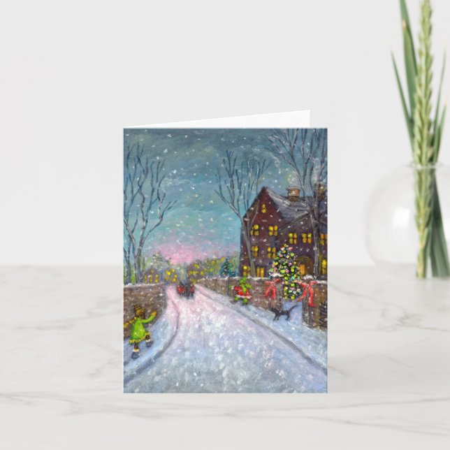 Cartes Pour Fêtes Annuelles Retours au pays de Noël (Devant)
