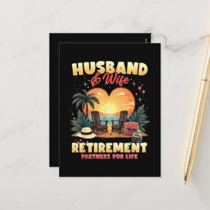 Cartes Pour Fêtes Annuelles Retraite du mari et de la femme