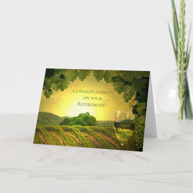 Cartes Pour Fêtes Annuelles Retraite Funny Vins et vignobles Félicitations (Devant)