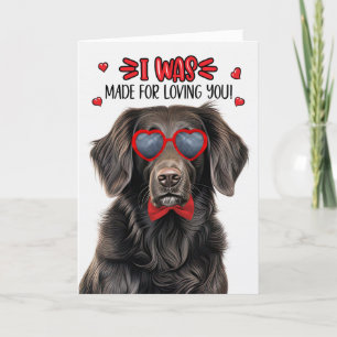 Cartes Pour Fêtes Annuelles Retriever à manteaux plats fait pour vous aimer Va