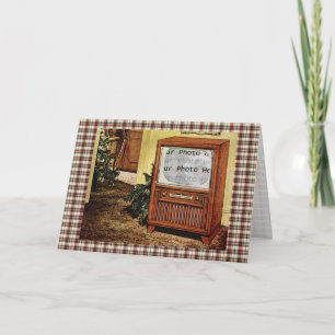 Cartes Pour Fêtes Annuelles Retro 1950 TV Photo