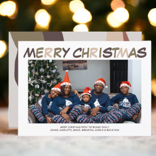 Cartes Pour Fêtes Annuelles Retro Abstrait Photo Joyeux Noël