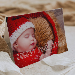 Cartes Pour Fêtes Annuelles Retro Art déco Joyeux Noël Photo