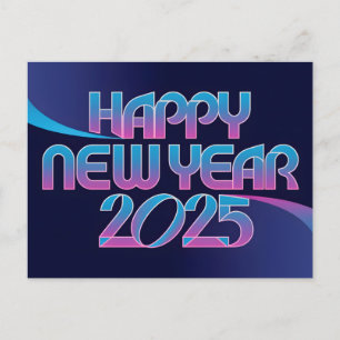 Cartes Pour Fêtes Annuelles Retro Bonne année 2025