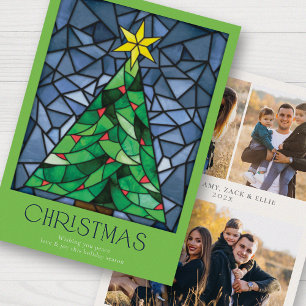 Cartes Pour Fêtes Annuelles Retro Christmas Photo Tree Star