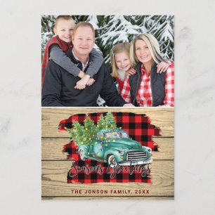 Cartes Pour Fêtes Annuelles Retro classique Camion de Noël - accueil
