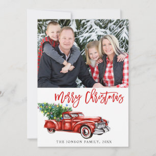 Cartes Pour Fêtes Annuelles Retro classique Camion de Noël - accueil