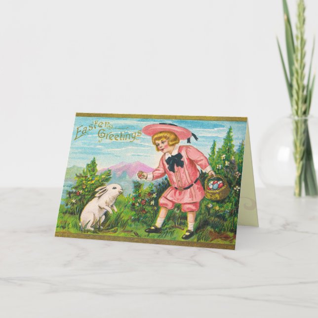 Cartes Pour Fêtes Annuelles Rétro Easter Card (Devant)