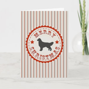 Cartes Pour Fêtes Annuelles Rétro golden retriever de Noël
