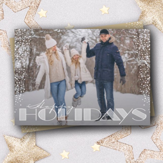 Cartes Pour Fêtes Annuelles Retro Joyeuses Vacances Typographie Noël (Créateur téléchargé)