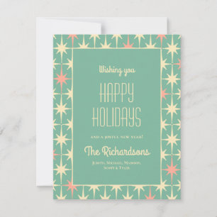 Cartes Pour Fêtes Annuelles Retro les années 50 milieu du siècle moderne Atomi