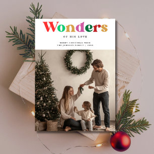 Cartes Pour Fêtes Annuelles Retro Merveilles De Son Amour Noël Spirituel