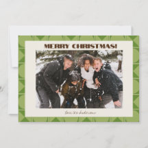Retro Mid moderne vert image géométrique Noël