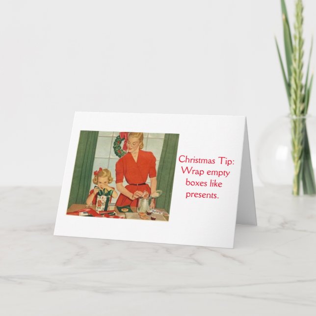 Cartes Pour Fêtes Annuelles Rétro Noël - enfants vilains à Noël, (Devant)