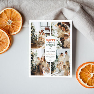 Cartes Pour Fêtes Annuelles Retro Photo de famille Noël