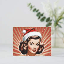 Retro Pin Up Fille Noël