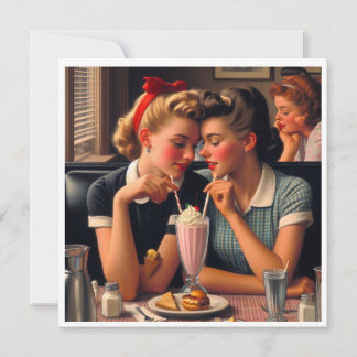 Cartes Pour Fêtes Annuelles Retro Romance