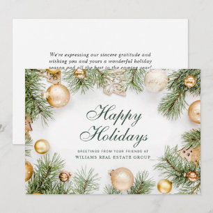 Cartes Pour Fêtes Annuelles Retro Rustic Christmas Ornament Salutation d'entre