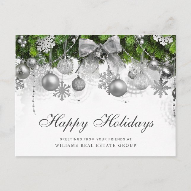 Cartes Pour Fêtes Annuelles Retro Rustic Christmas Ornament Salutation d'entre (Devant)