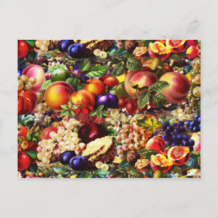 Cartes Pour Fêtes Annuelles Retro Rustique Fruit Fruit Fruit Fruit Tropical Ét