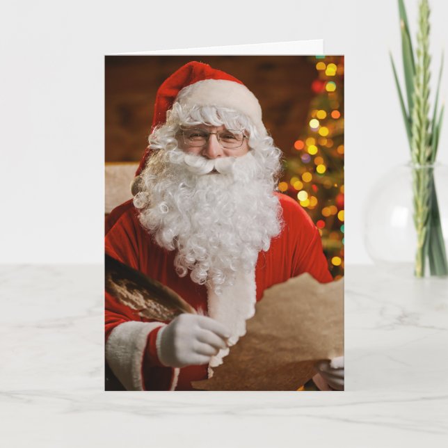 Cartes Pour Fêtes Annuelles Retro Santa Claus Joyeux Noël (Devant)