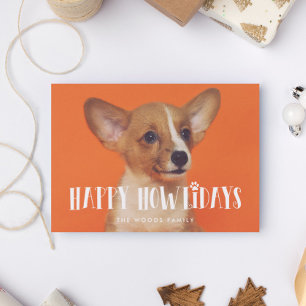 Cartes Pour Fêtes Annuelles Retro Script Happy Howlidays Chig Photo