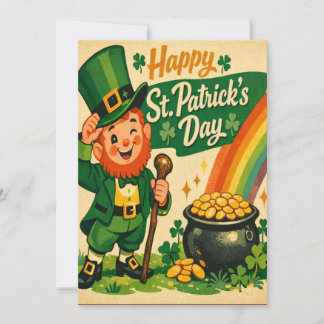 Cartes Pour Fêtes Annuelles Retro St. Patrick's Day Card