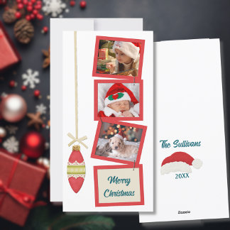 Cartes Pour Fêtes Annuelles Retro Vibe 3 Photo Blanc
