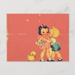 Cartes Pour Fêtes Annuelles Retro vieille école Valentine Kitsch Vintage