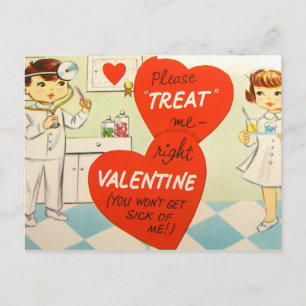Cartes Pour Fêtes Annuelles Retro Vintage ajouter le message Nurse Doctor cart