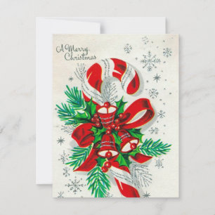 Cartes Pour Fêtes Annuelles Rétro Vintage candy cane add message card