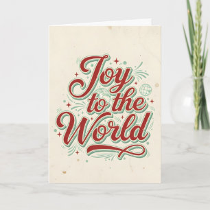 Cartes Pour Fêtes Annuelles Retro Vintage Joie dans le Monde de Noël