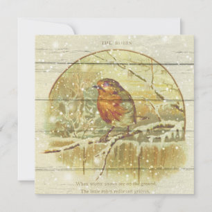 Cartes Pour Fêtes Annuelles Retro   Vintage Oiseau Cardinal D'Hiver En Neige