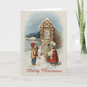 Cartes Pour Fêtes Annuelles Retro Vintage Victorian Editable Christmas