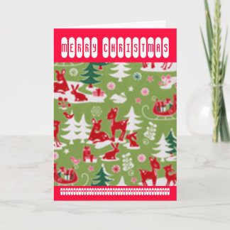Cartes Pour Fêtes Annuelles Rétros gambades de renne