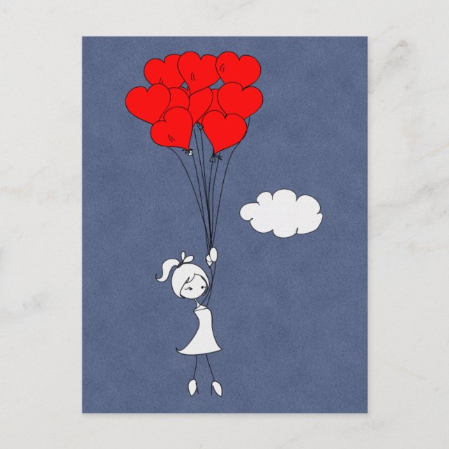 Cartes Pour Fêtes Annuelles Rétros je t'aime coeurs de Saint-Valentin (Devant)