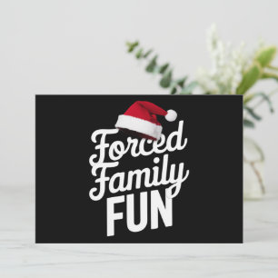 Cartes Pour Fêtes Annuelles Réunion de fête de famille forcée Sarcasme Noël