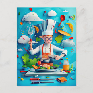 Cartes Pour Fêtes Annuelles Rêve de futur chef étoilé pour enfants Description