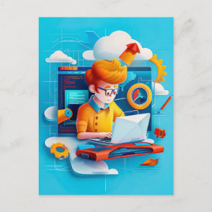 Cartes Pour Fêtes Annuelles Rêve d'ingénieur futur pour les enfants