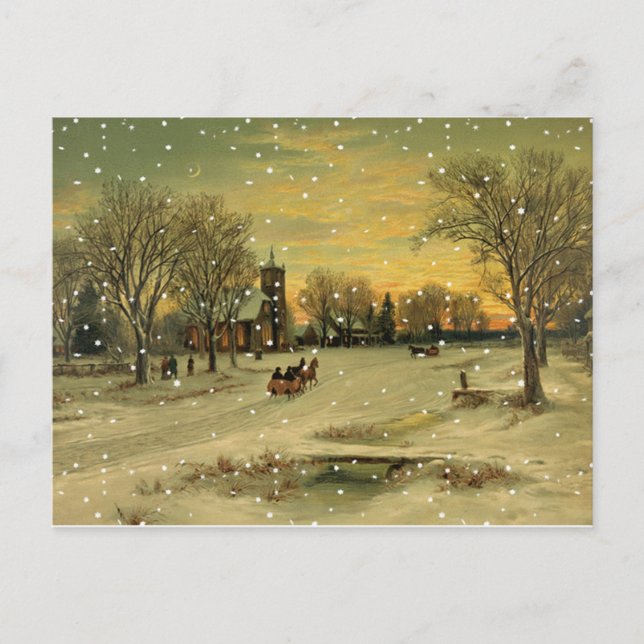 Cartes Pour Fêtes Annuelles Réveillon de Noël (Devant)