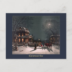 Cartes Pour Fêtes Annuelles Réveillon de Noël par J. Hoover - Noël Vintage