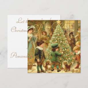 Cartes Pour Fêtes Annuelles Réveillon de Noël victorien Temps pour décorer l'a