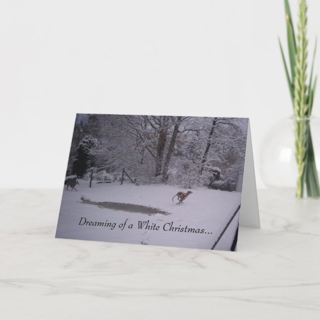 Cartes Pour Fêtes Annuelles Rêver de Noël blanc… (Devant)