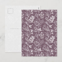 Rêverie de chintz violet prune Art botanique éléga