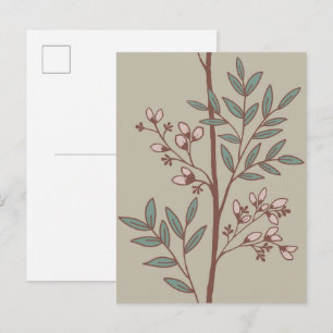 Cartes Pour Fêtes Annuelles Rêves de Pétales Floraux Art de Rayure Florale Fin
