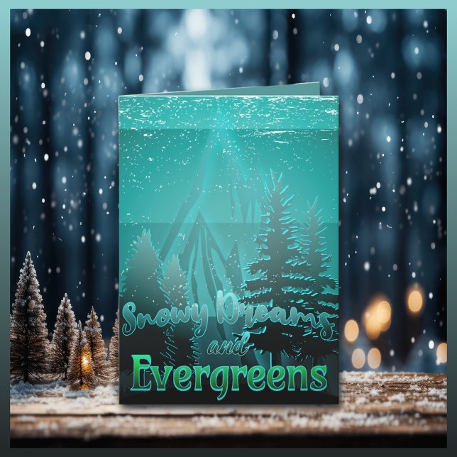 Cartes Pour Fêtes Annuelles Rêves enneigés et verdure éternelle (Créateur téléchargé)