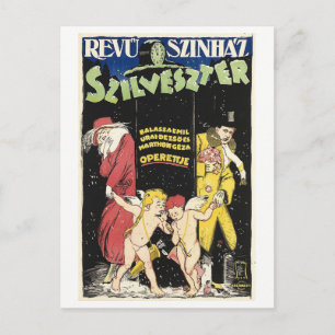 Cartes Pour Fêtes Annuelles Révision de la veille du Nouvel An, Hongrie 1920 V