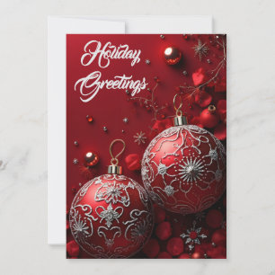 Cartes Pour Fêtes Annuelles Rhinestone Rouge Orné Simplement Enspiré