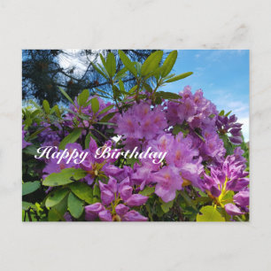 Cartes Pour Fêtes Annuelles Rhododendron florissant Joyeux anniversaire